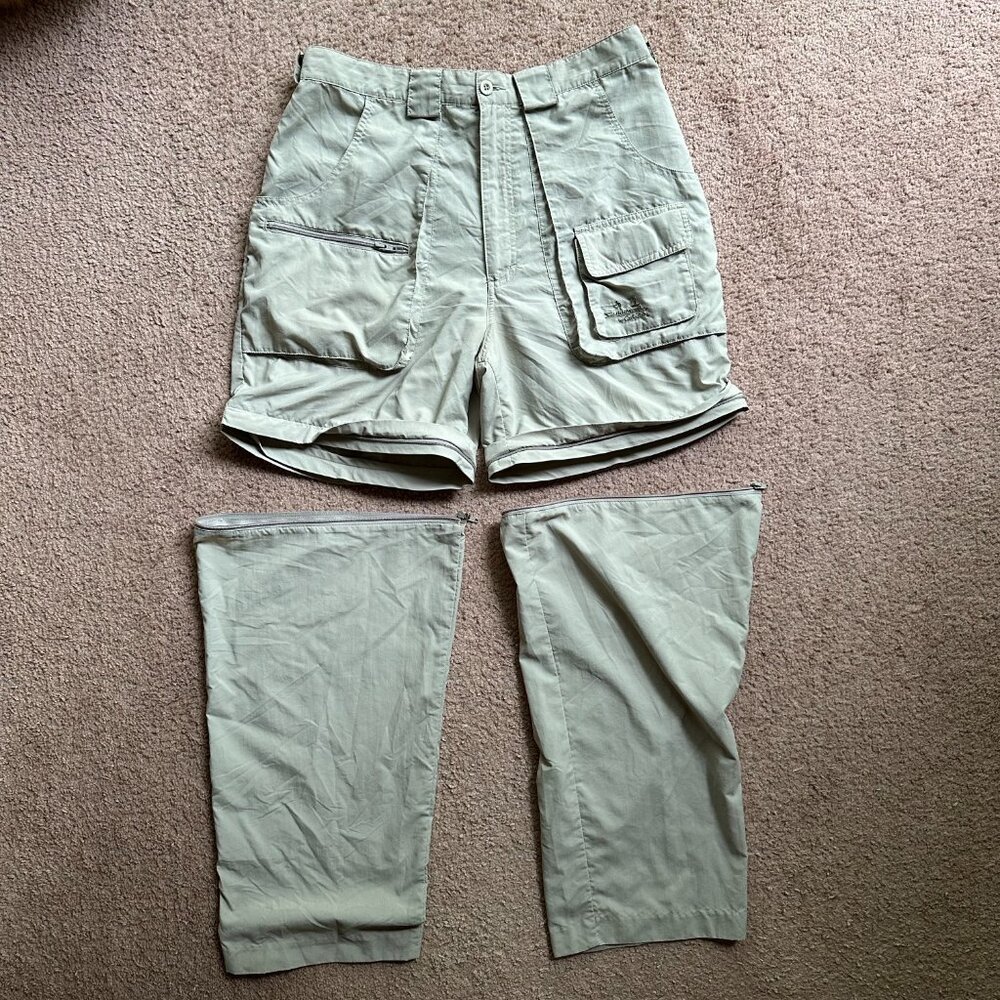 Cabela's Pants Mens Medium 32x27 Mid Rise Convertible Nylon Guidewear UPF 25+